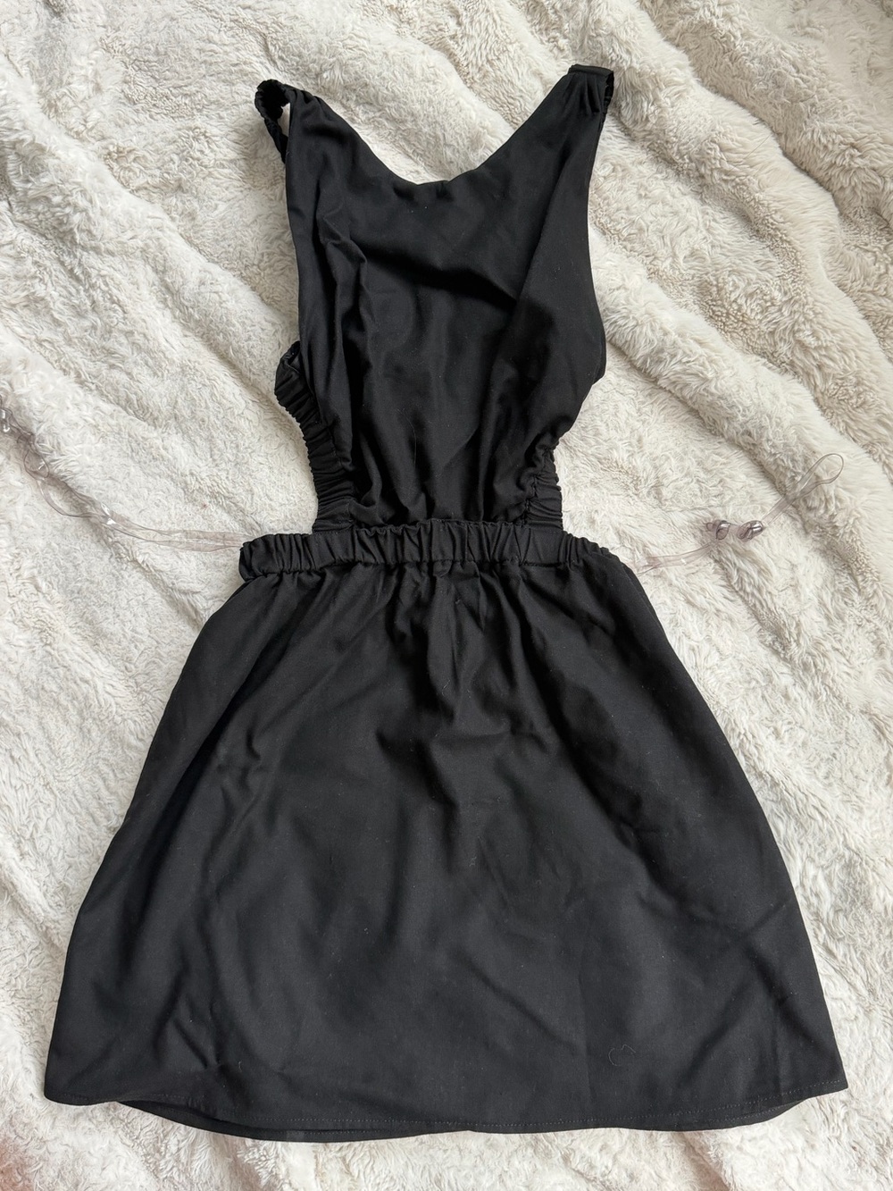 Classic Black Women's Cutout Waist Dress